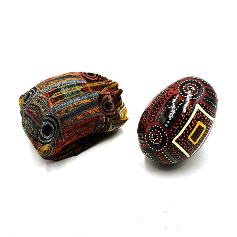 Ornamental Egg Lacquerware - Mary Napangardi Brown