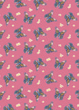 Butterfly pattern on a pink background