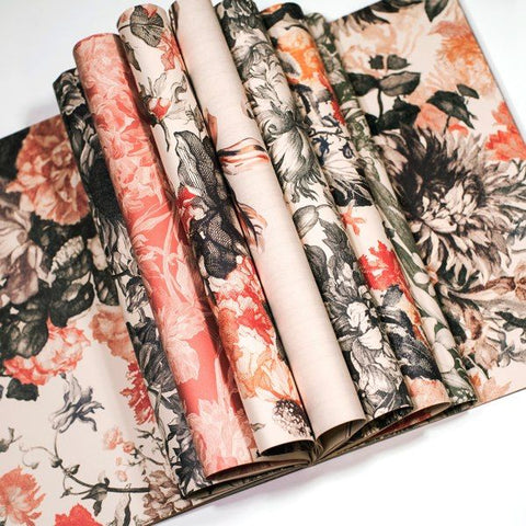 Floral Engravings Gift & Creative Wrapping Papers