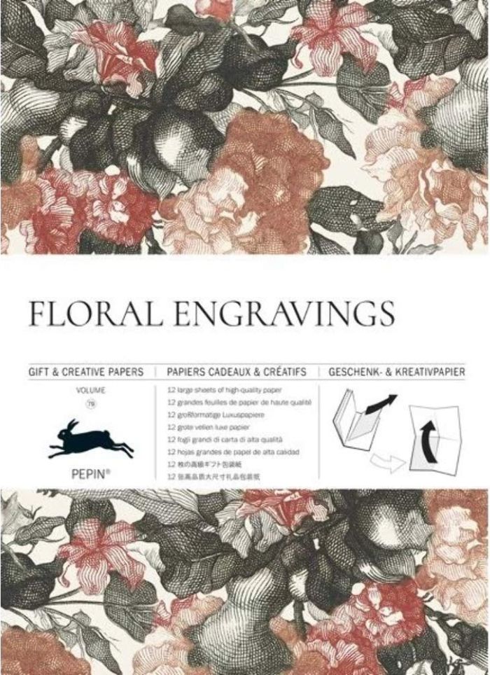 Floral Engravings Gift & Creative Wrapping Papers
