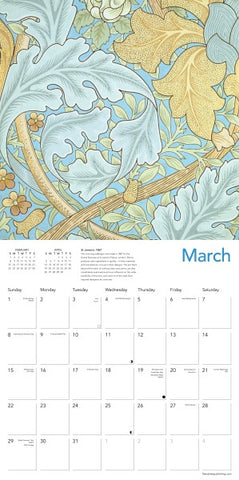 V&A: William Morris Wallpapers Wall Calendar 2026