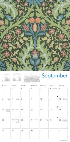 V&A: William Morris Wallpapers Wall Calendar 2026