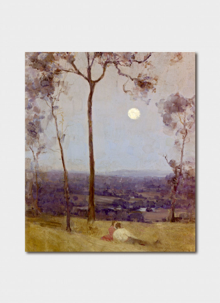 Australian Impressionism Art Card - Arthur Streeton's Above Us the Great Grave Sky