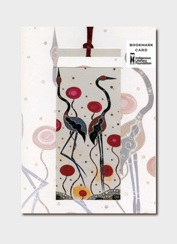 Bookmark Card - Melanie Hava's Brolgas at the Waterhole (detail)