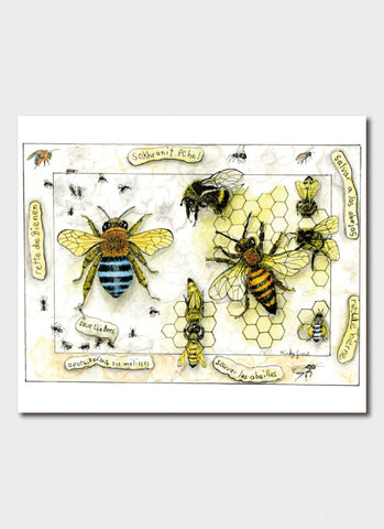 Minky Grant art card - Save the Bees