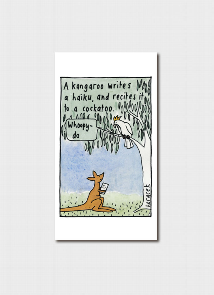 Judy Horacek cartoon card - Kangaroo Haiku