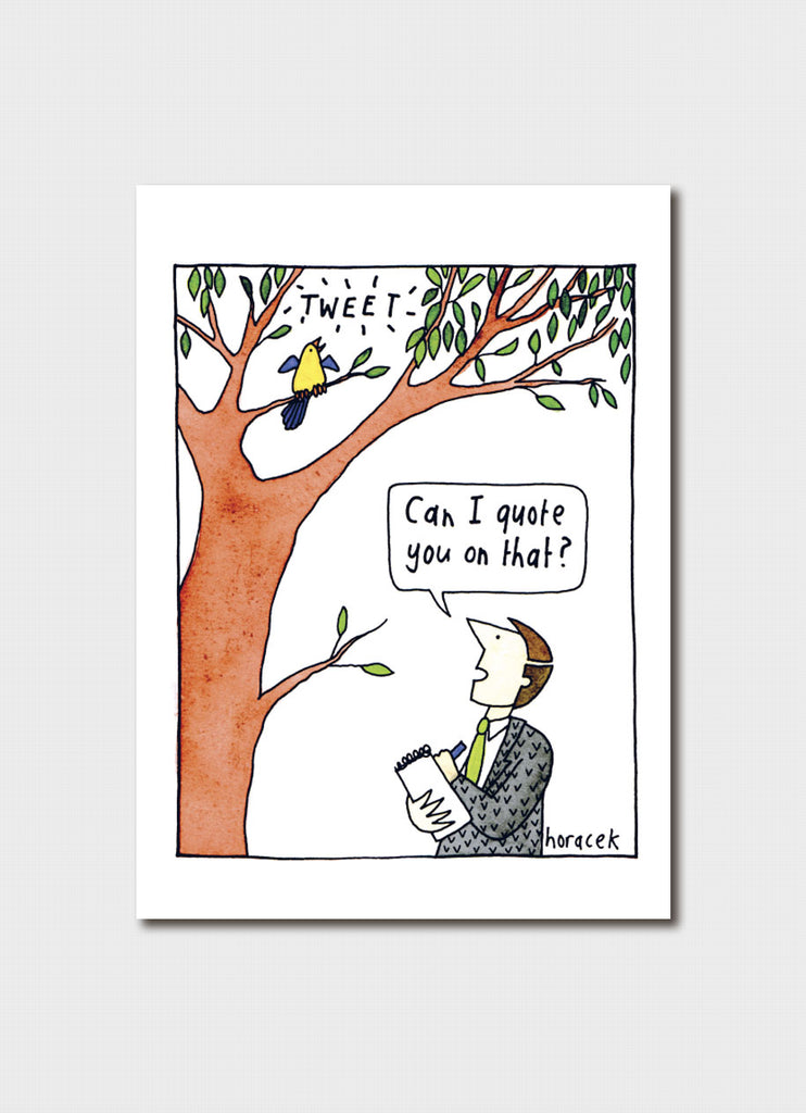 Judy Horacek cartoon card - Tweet