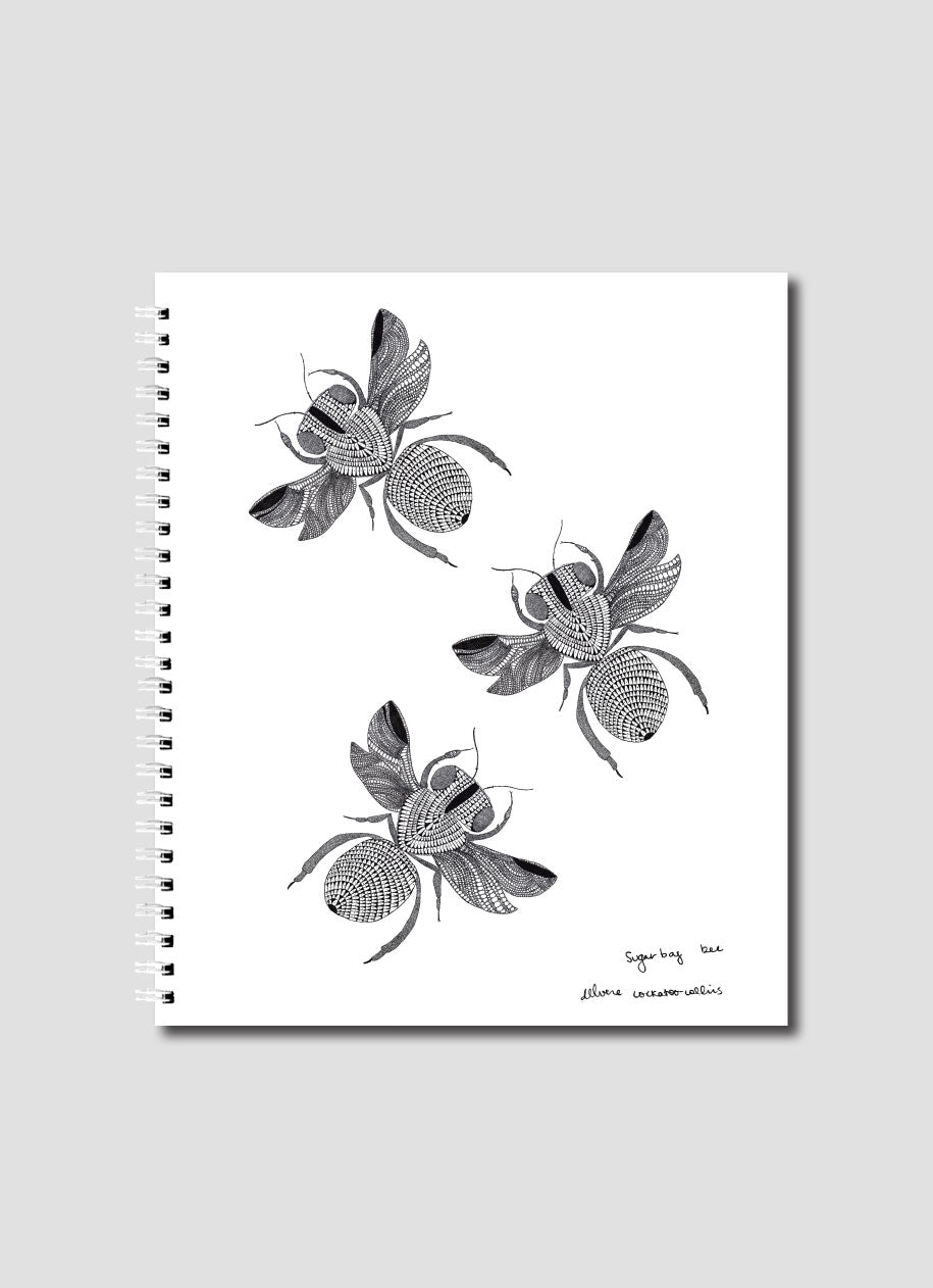 Delvene Cockatoo-Collins Small Notebook - Sugarbag Bees