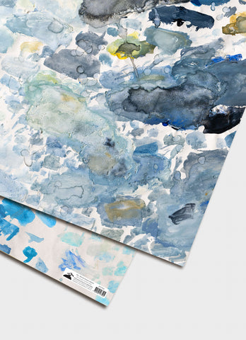 Cressida Campbell - Sky, Flannel Flowers Palette Wrapping Paper (detail)