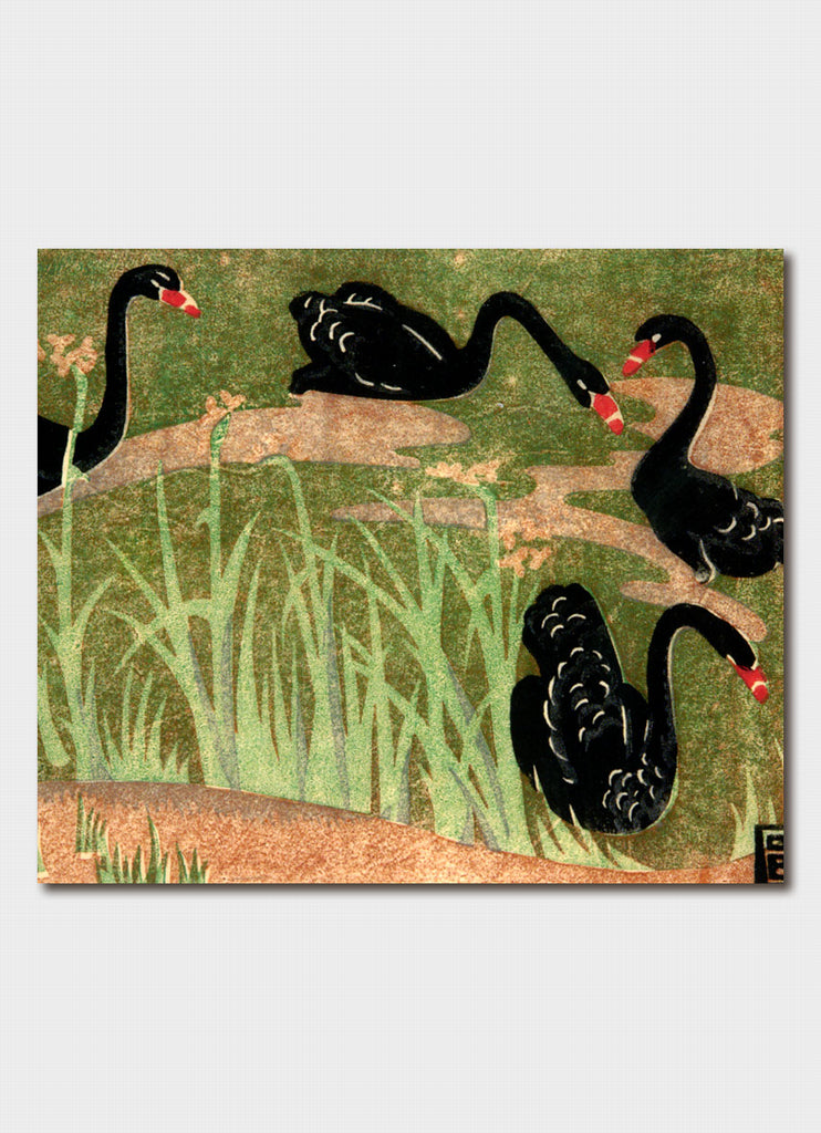 Dorrit Black Art Card - Black Swans