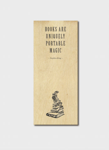 Flexible Timber Bookmark - Books are Uniquely Portable Magic