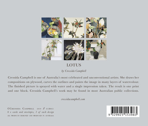 Cressida Campbell Card Pack - Lotus