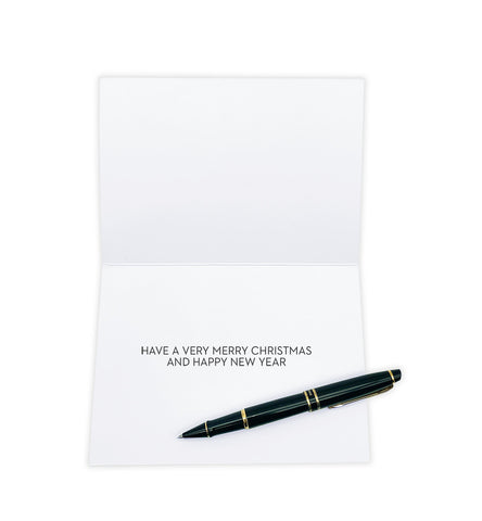 New Yorker Cartoon Christmas Card - Putting Santa