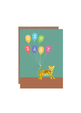 Hutch Cassidy greeting card - Tiger - New Baby