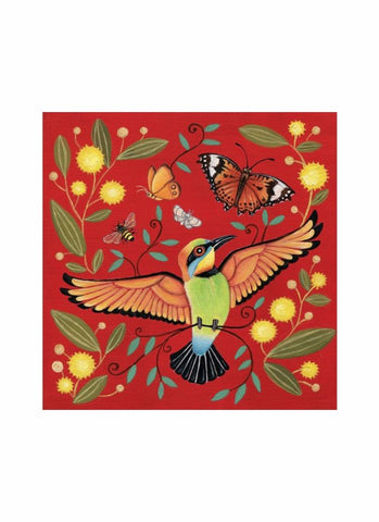 Sandra Kendell art card - Rainbow Bee-eater
