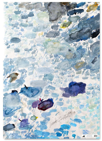 Cressida Campbell - Sky, Flannel Flowers Palette Wrapping Paper