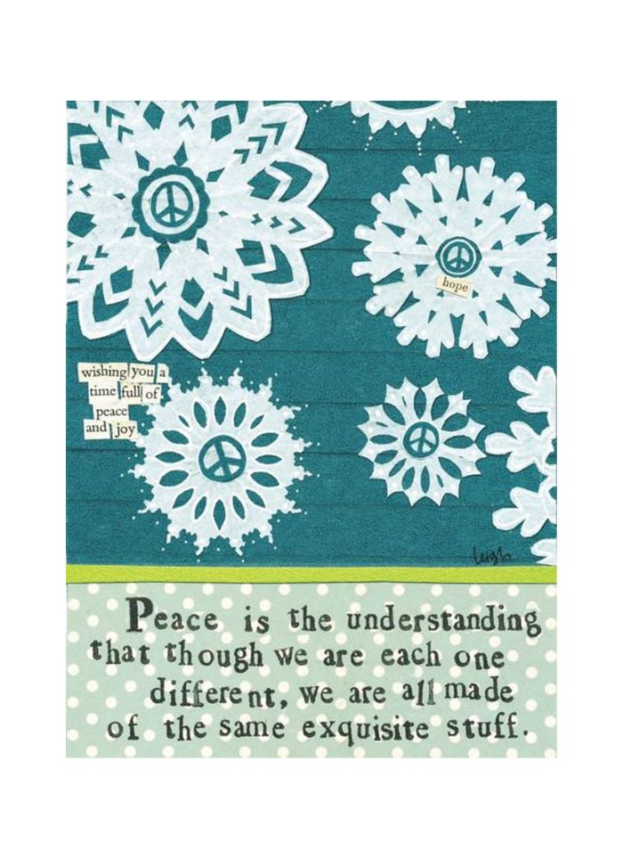 Curly Girl Christmas card - Peace is Understanding