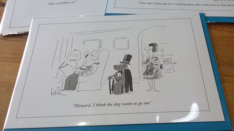 New Yorker Cartoon Card - I Think the Dog Wants to Go Out