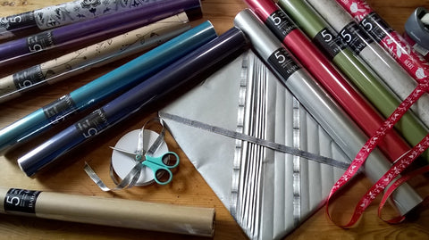 Wrapping Paper Roll - Silver Kraft
