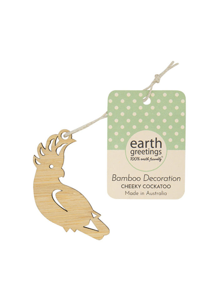 Mini Bamboo Decoration - Cheeky Cockatoo