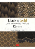 Black and Gold Gift Wrapping Papers