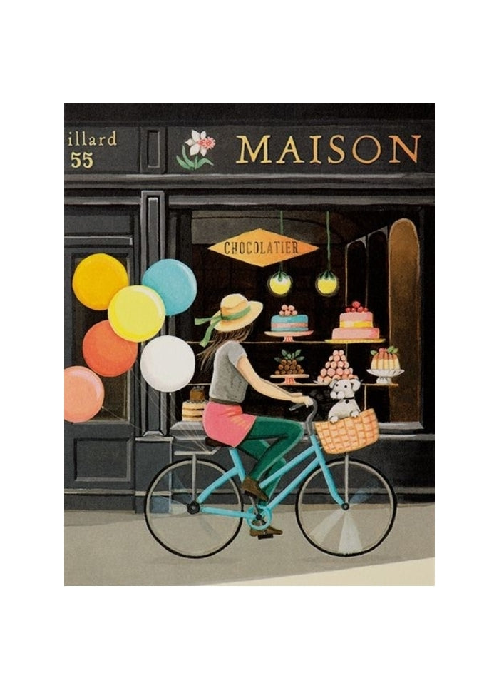 Joo Joo Paper Card - Girl on a Bike