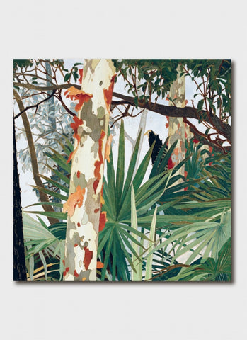 Cressida Campbell art card - Peeling Bark