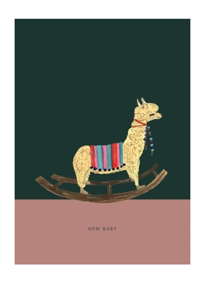 Hutch Cassidy greeting card - Rocking Alpaca
