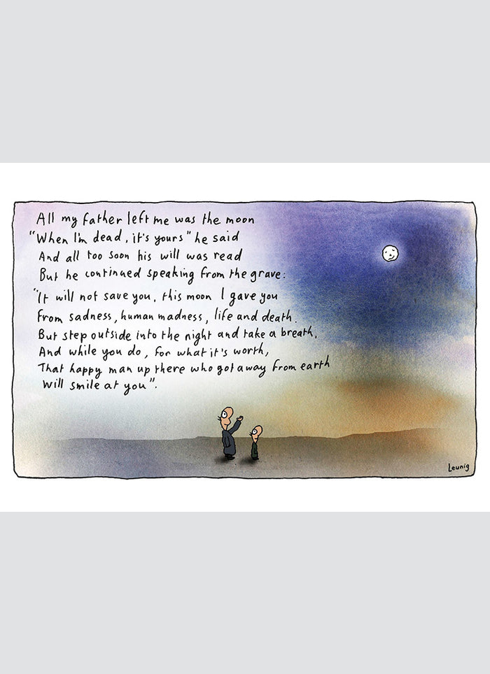 Leunig cartoon card - Moon