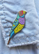 Gouldian Finch Enamel Pin