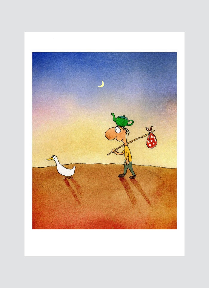 Leunig cartoon card - Direction Finding Duck
