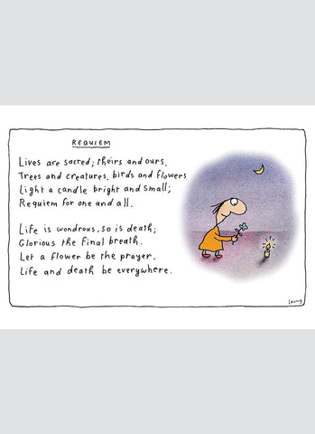 Leunig cartoon card - Requiem