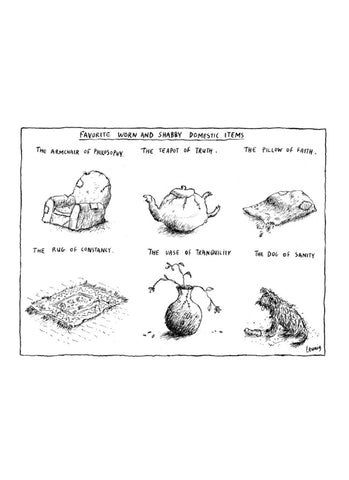 Leunig cartoon card - Worn and Shabby