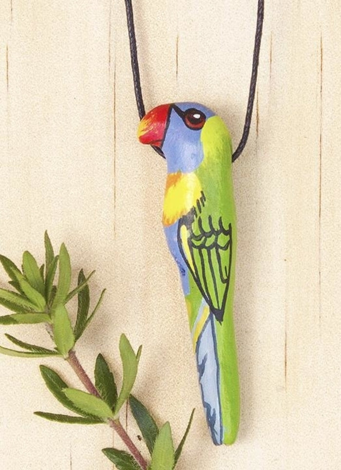Songbird Whistle Necklace - Rainbow Lorikeet