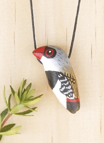 Songbird Whistle Necklace - Diamond Firetail