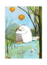 Sacredbee greeting card - Bear Love