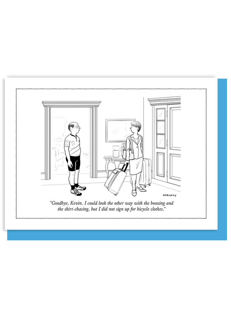 New Yorker Cartoon Card - Bicycle Clothes