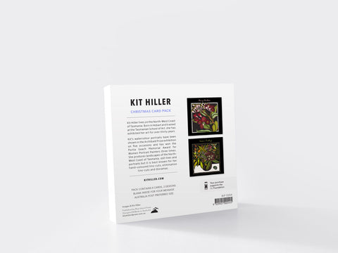 Kit Hiller Christmas card pack on a white background