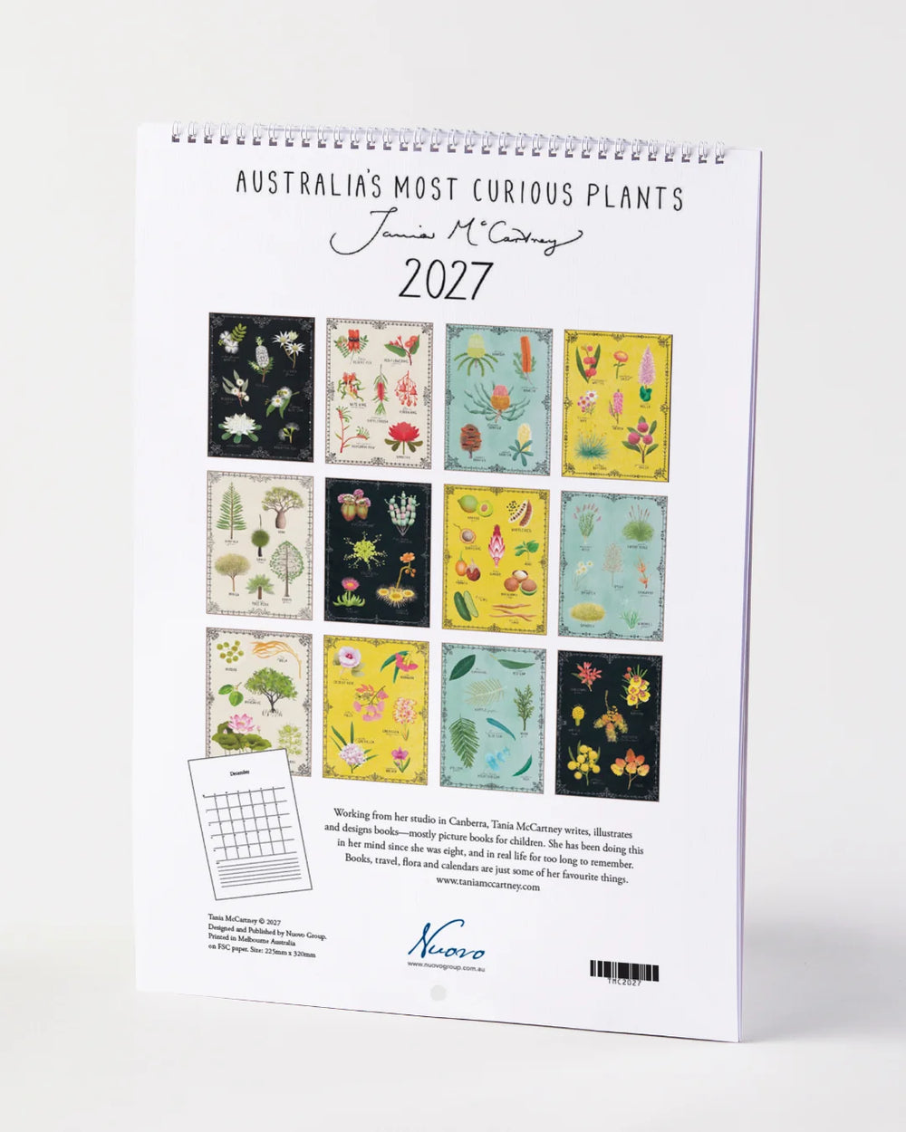 Back cover of Australia's Most Formidable Plants Tania McCartney 2027 Calendar