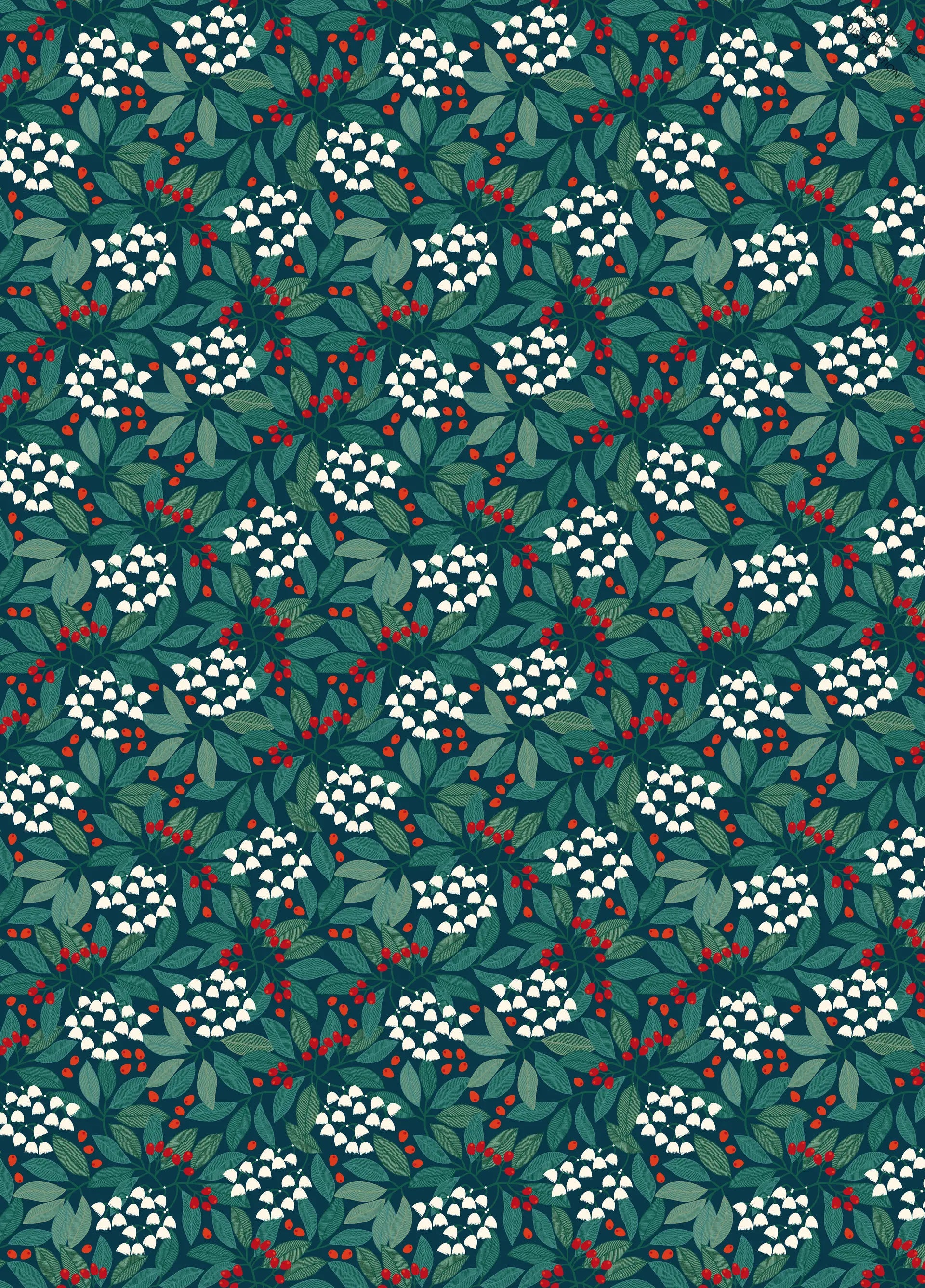 All Wrapped Up - Christmas by Jocelyn Proust - green, red and white pattern