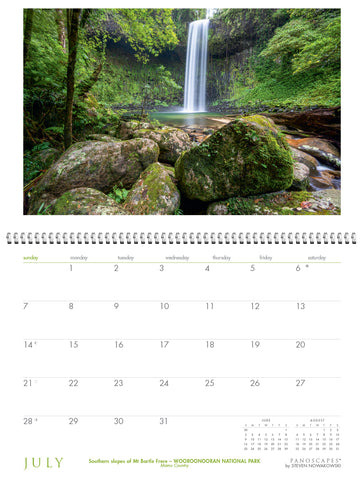 Tropical North Queensland Panoscapes Wall Calendar 2024 - July