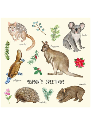 RSPCA Charity Christmas Card Pack - Australian Fauna - card