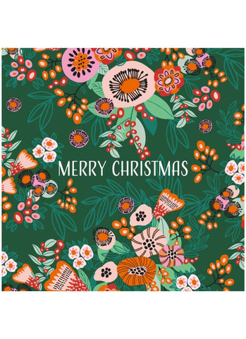 RSPCA Charity Christmas Card Pack - Christmas Flowers - card