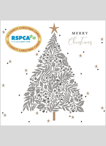 RSPCA Charity Christmas Card Pack - Christmas Tree