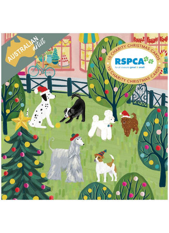 RSPCA Charity Christmas Card Pack - Playful Dogs