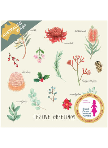 BCNA Charity Christmas Card Pack - Australian Flora