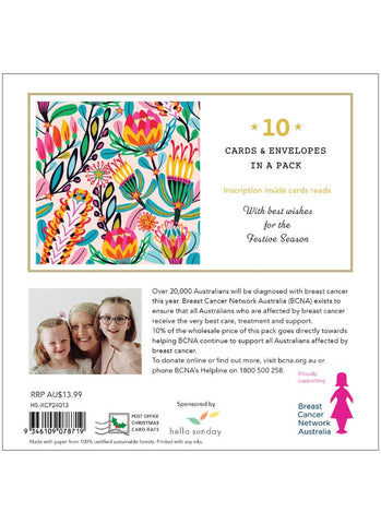 BCNA Charity Christmas Card Pack - Christmas Bonanza - back