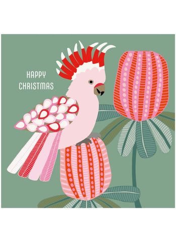 BCNA Charity Christmas Card Pack - Pink Galah - pack