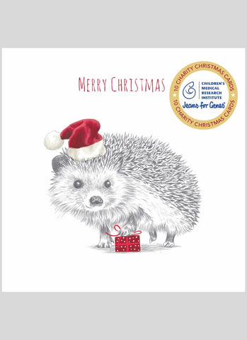 CMRI Charity Christmas Card Pack - Hedgehog Present