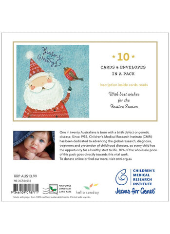 CMRI Charity Christmas Card Pack - Santa - back